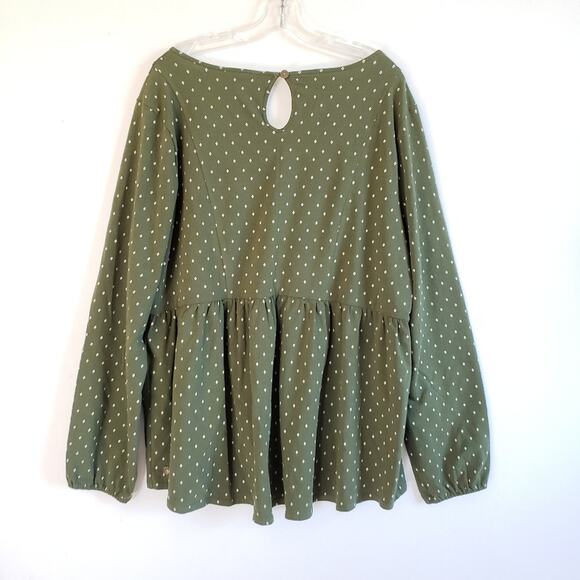 NWT Matilda Jane Plus Size Green Polka Dot Tunic - Picture 5 of 6